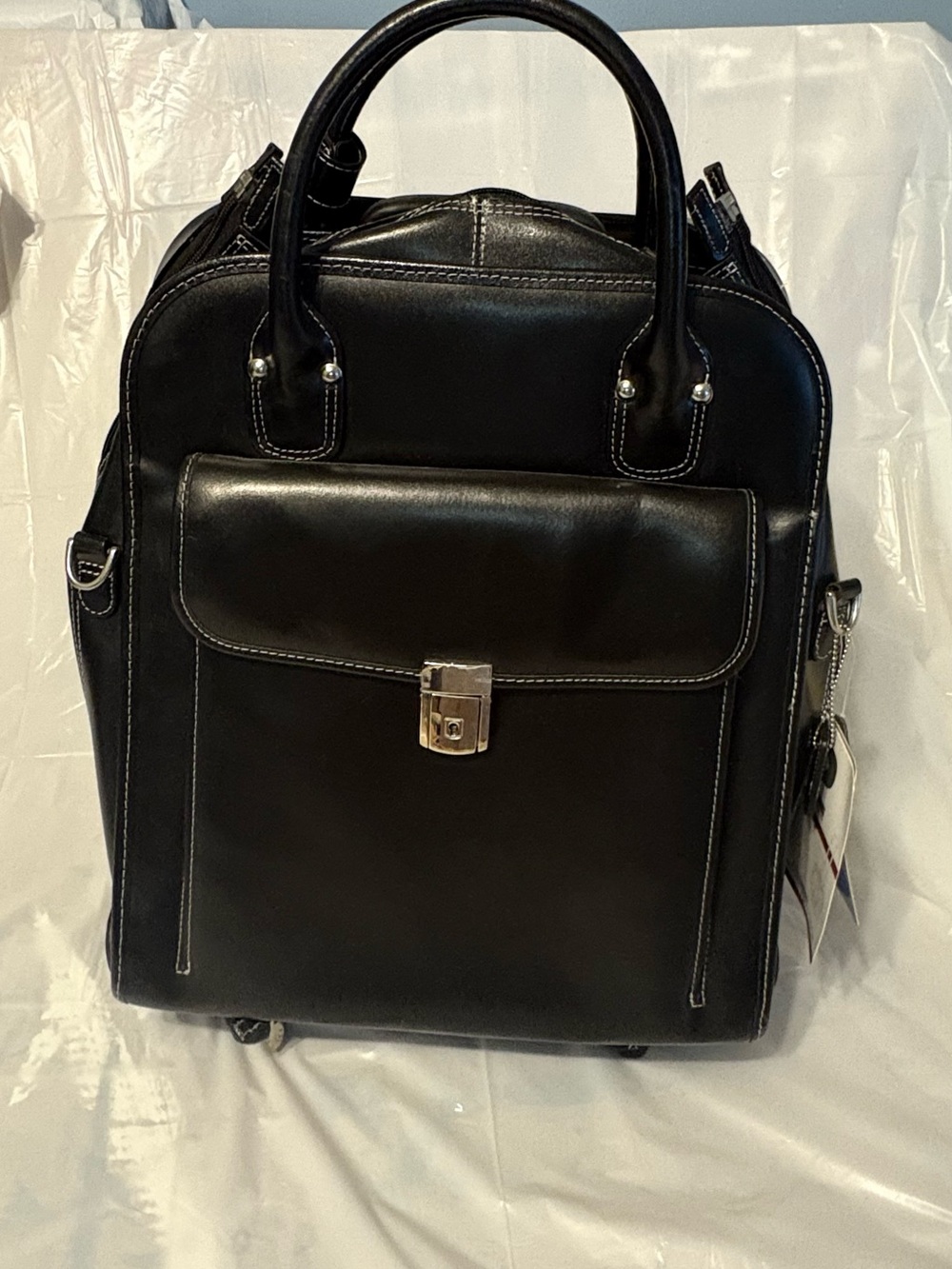 McKlein USA rolling laptop briefcase detachable with wheels